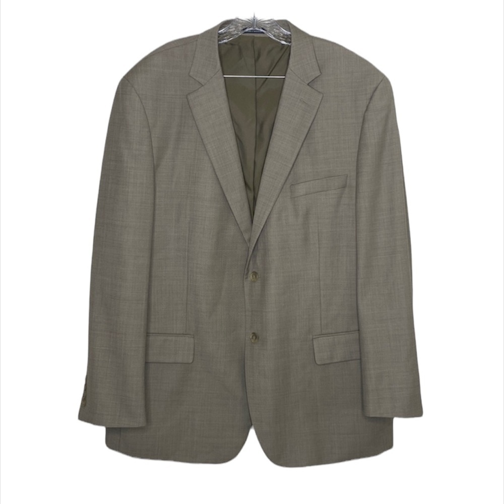 Pronto Uomo Tan 100% Wool 2 Button Sportscoat Sz 48L